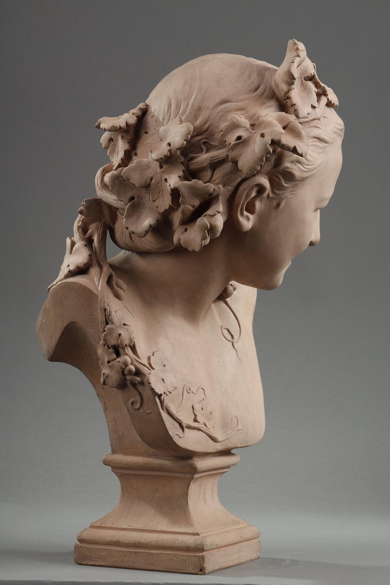 Escultura busto de terracota de Jean-Baptiste Carpeaux en Bueno estado para la venta en Paris, FR