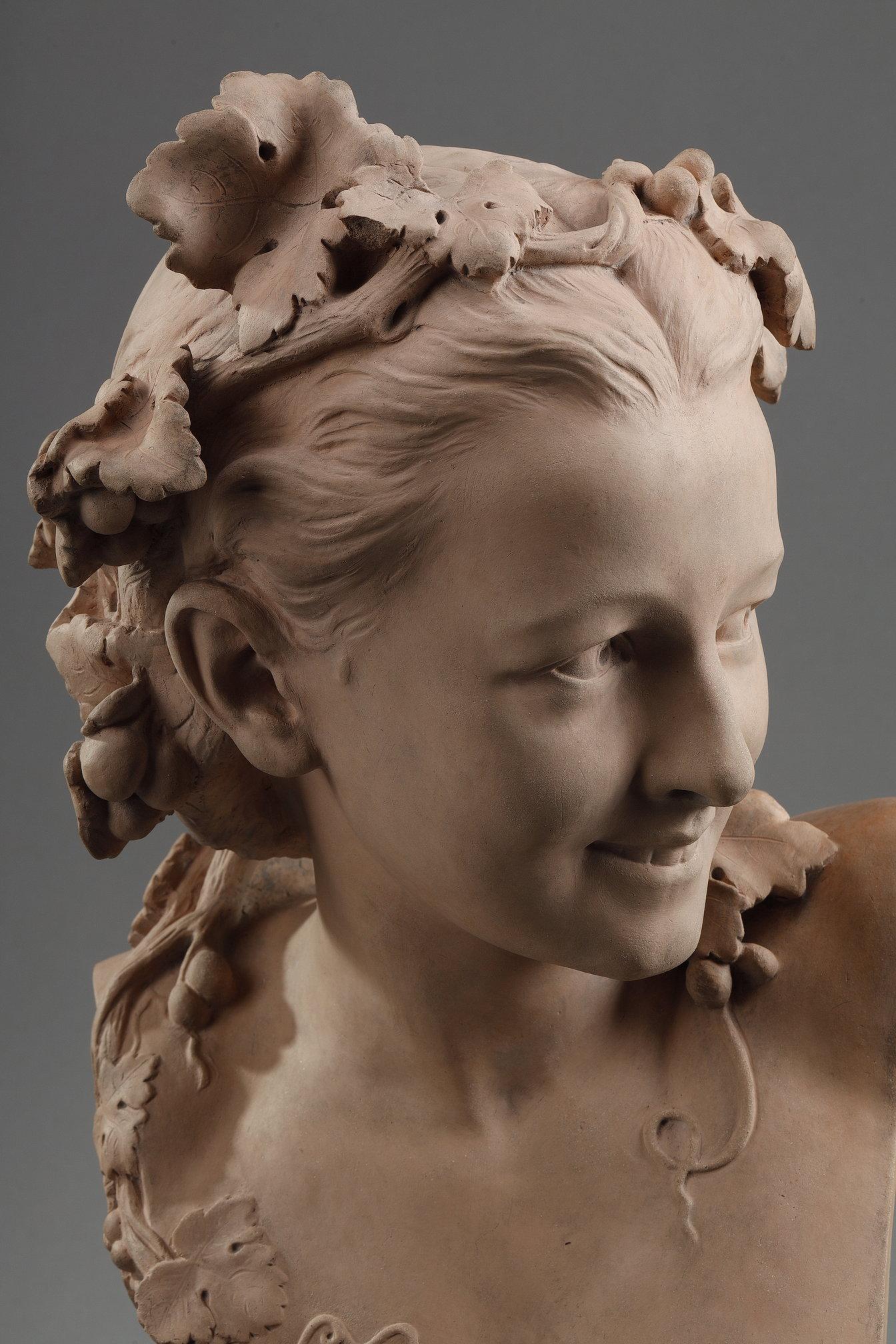Escultura busto de terracota de Jean-Baptiste Carpeaux en venta 1