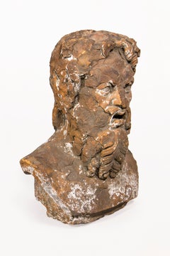 Terracotta Bust Sculpture of Bacchus, 18th Century, France