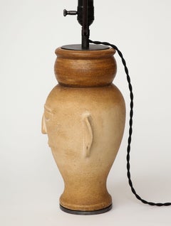 Terracotta Bust Table Lamp with Darkened Metal Base, 20th C.