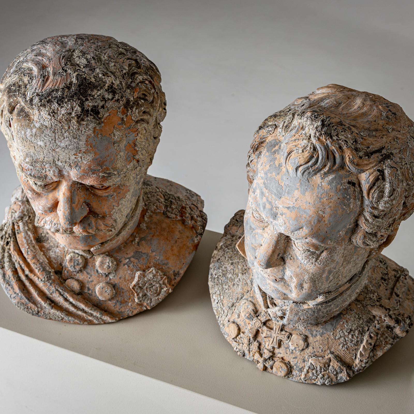 Busto in terracotta del Conte von Gneisenau e di von Blücher, sig. Louis Weiss, 1858 in vendita 7