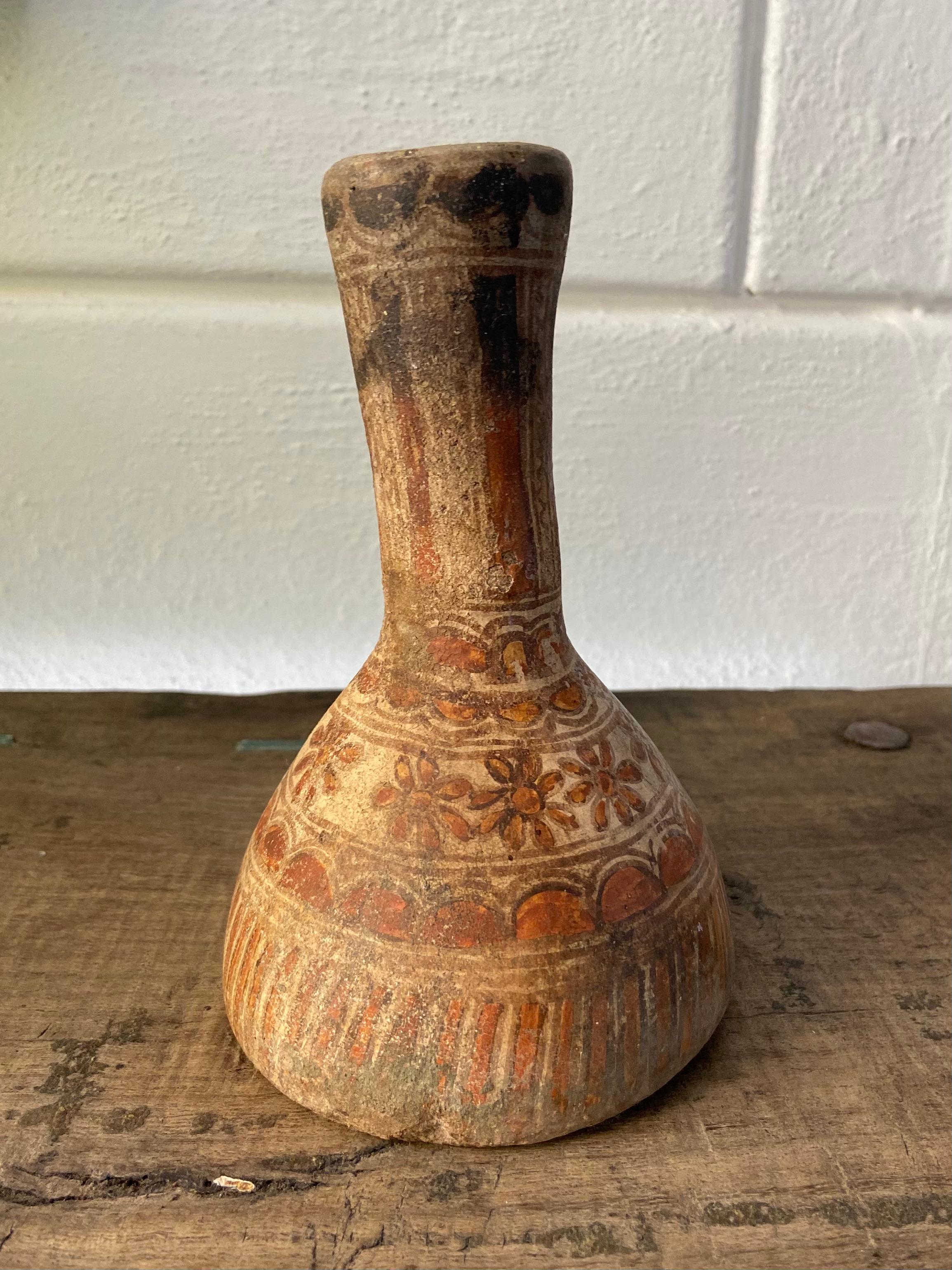 Rustic Terracotta Candleholder from Mexico, Circa 1980's