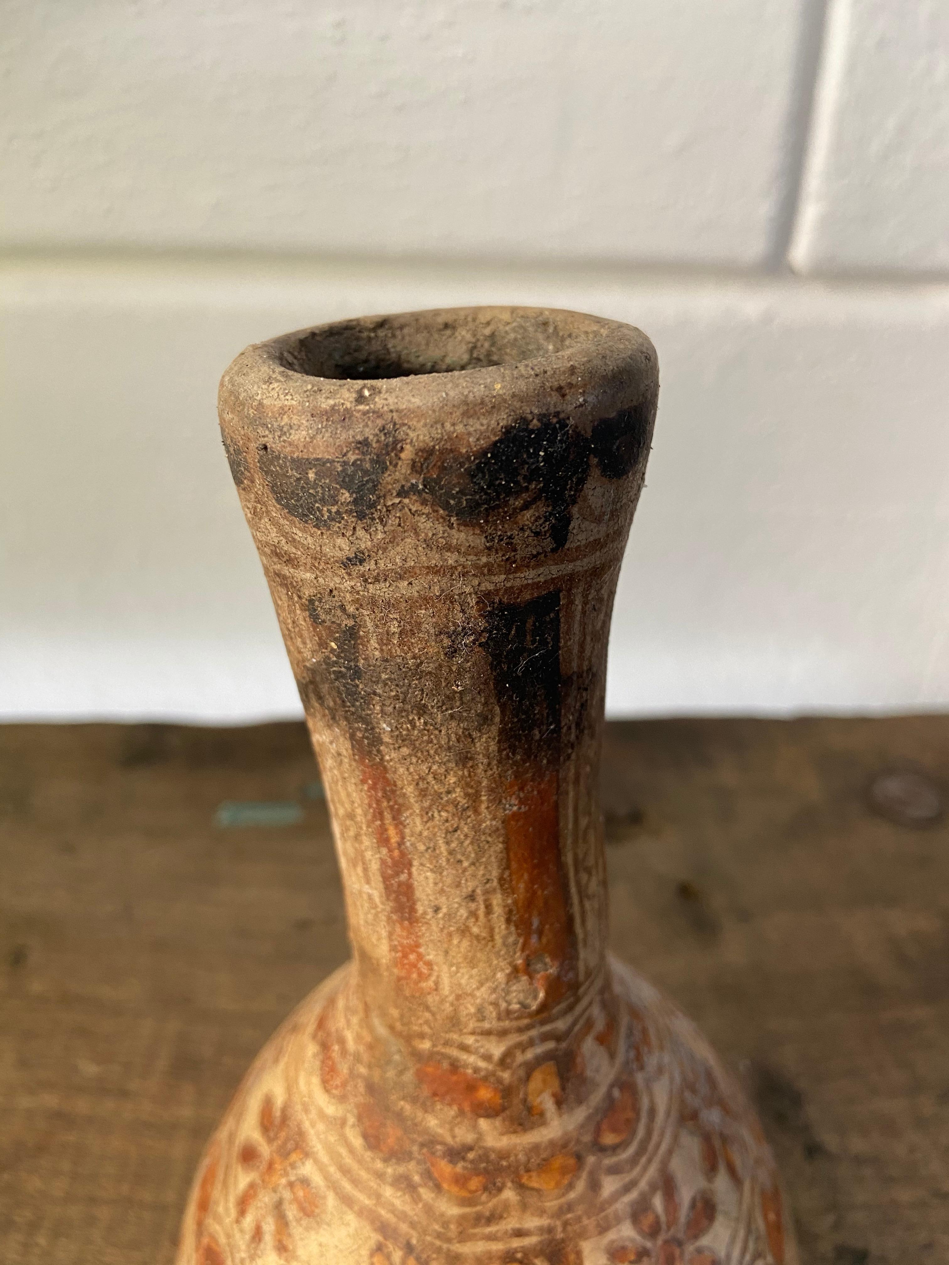 Mexican Terracotta Candleholder from Mexico, Circa 1980's