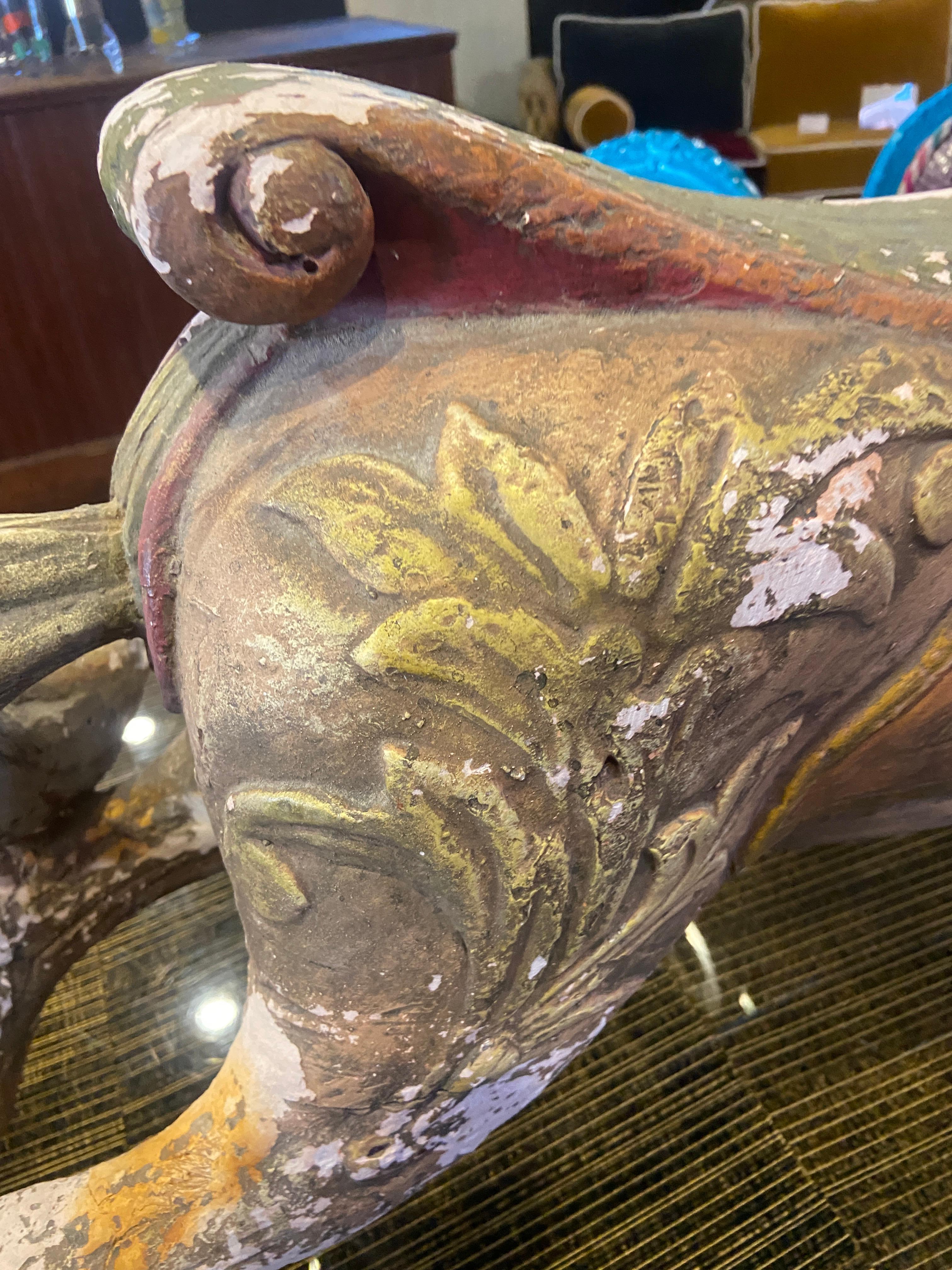 Terracotta Carousel Horse w/ Original Paint (Two of Two) For Sale 2