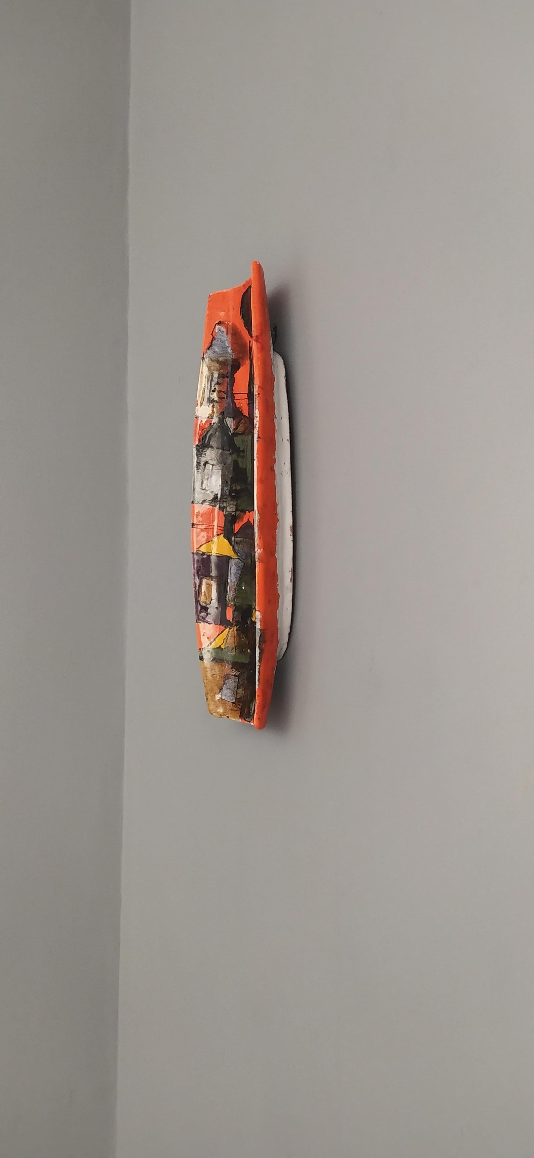 Vintage Terrakotta-Tafelaufsatz / Aufbewahrungsbehälter / Dekoratives Stück von Schiavon, Italien im Angebot 1