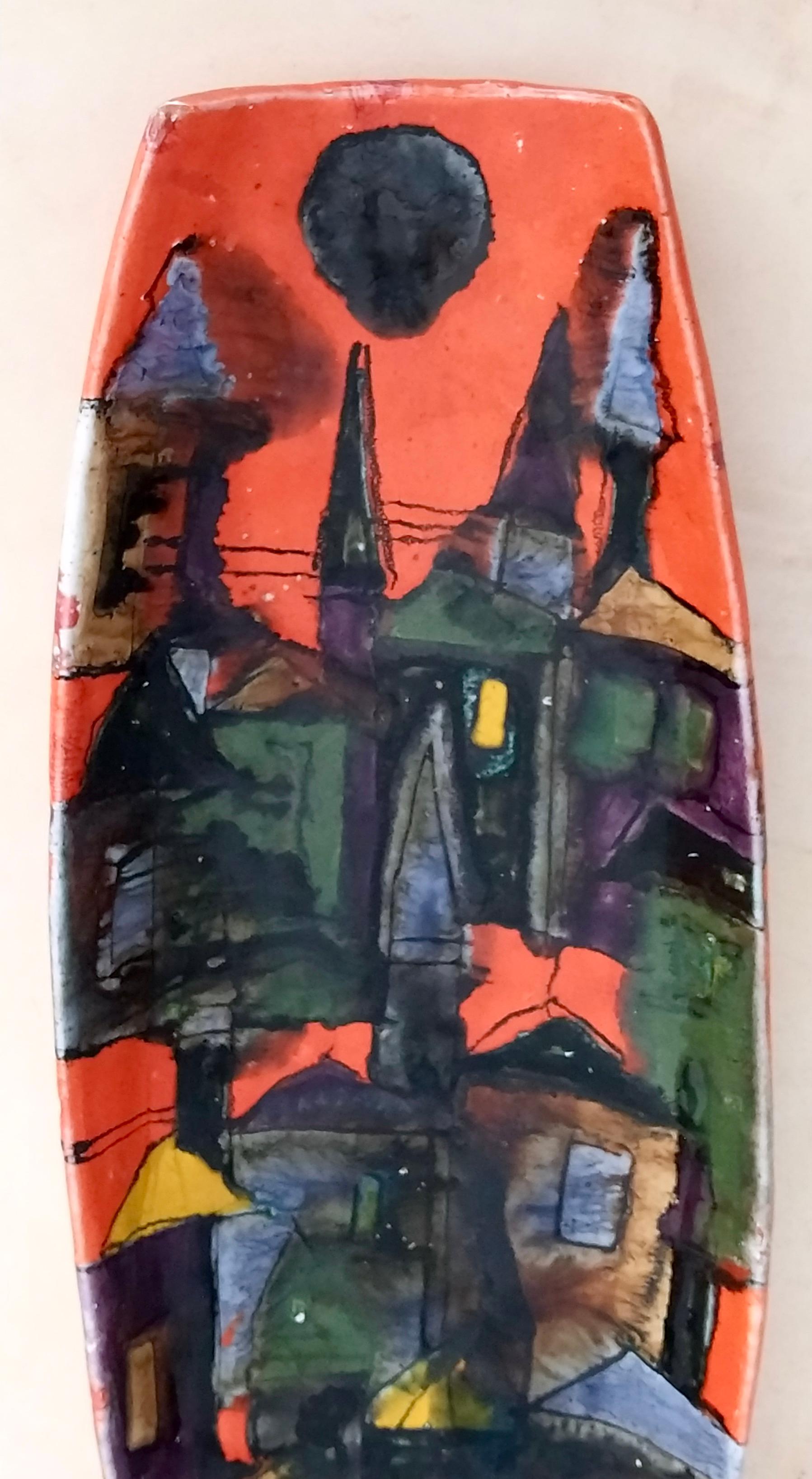 Vintage Terrakotta-Tafelaufsatz / Aufbewahrungsbehälter / Dekoratives Stück von Schiavon, Italien im Angebot 2