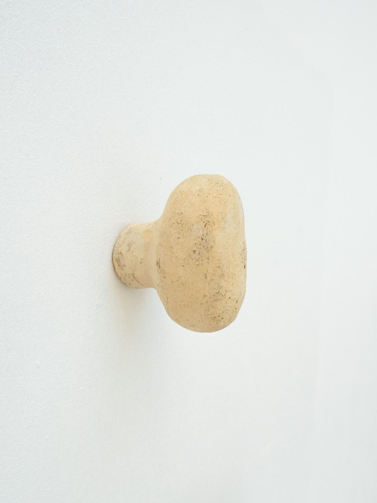 Terracotta Ceramic coat hook Made of local Clay by memòri studio handcrafted For Sale 4