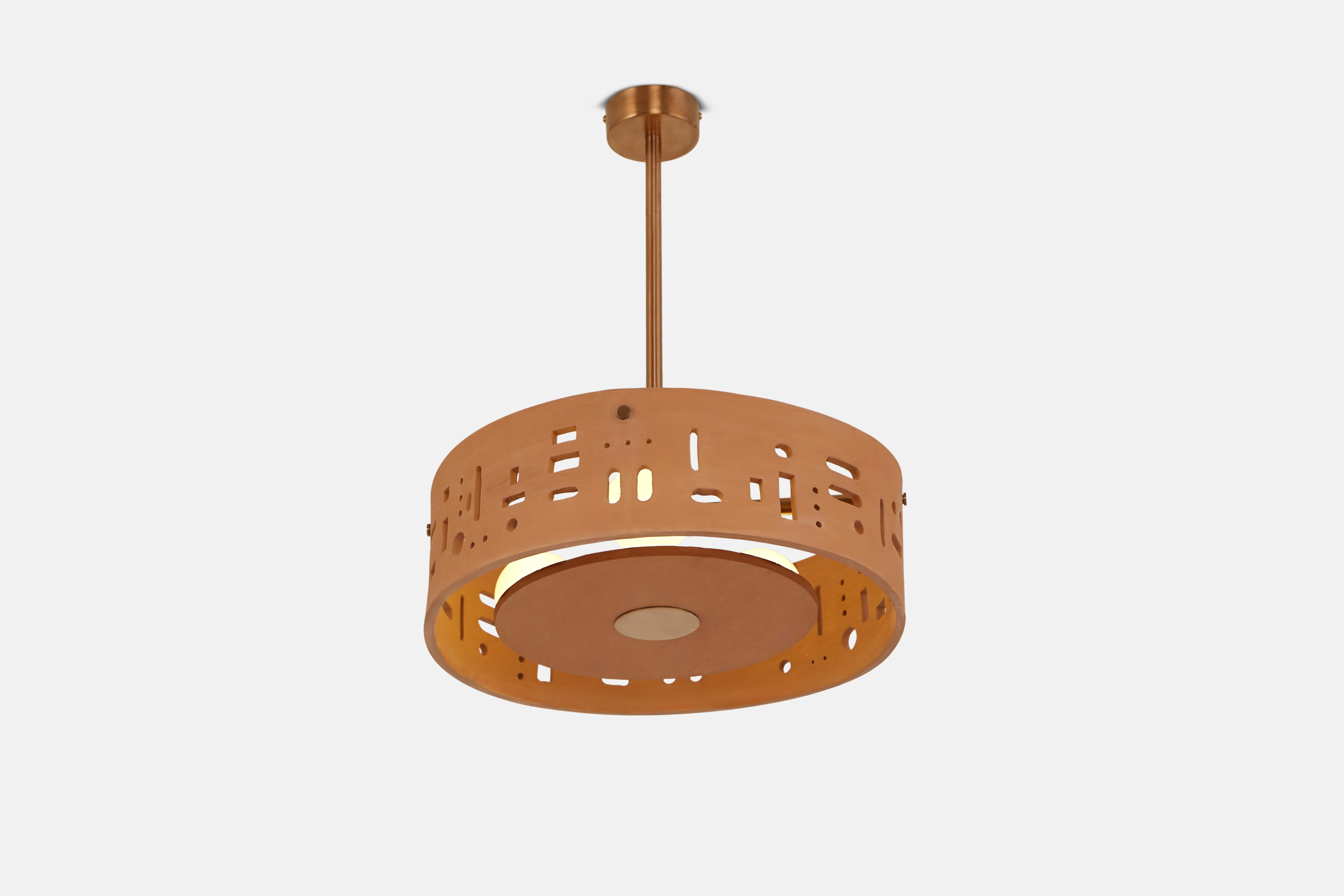 Altro Lampadario in terracotta di Hatsu in vendita