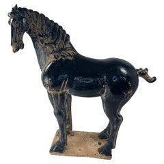 Terracotta Clay Horse Sculpture