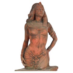 Estatua de terracota de Cleopatra Figura egipcia clásica de jardín