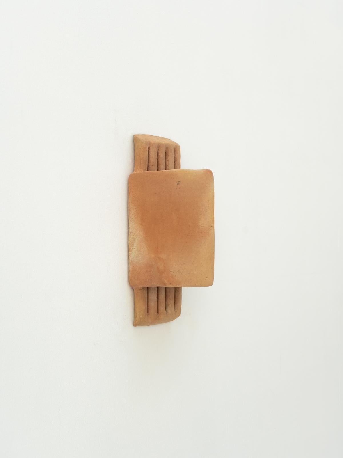 African Terracotta contemporary Ceramic Wall Light Made of local Clay, handcrafted For Sale
