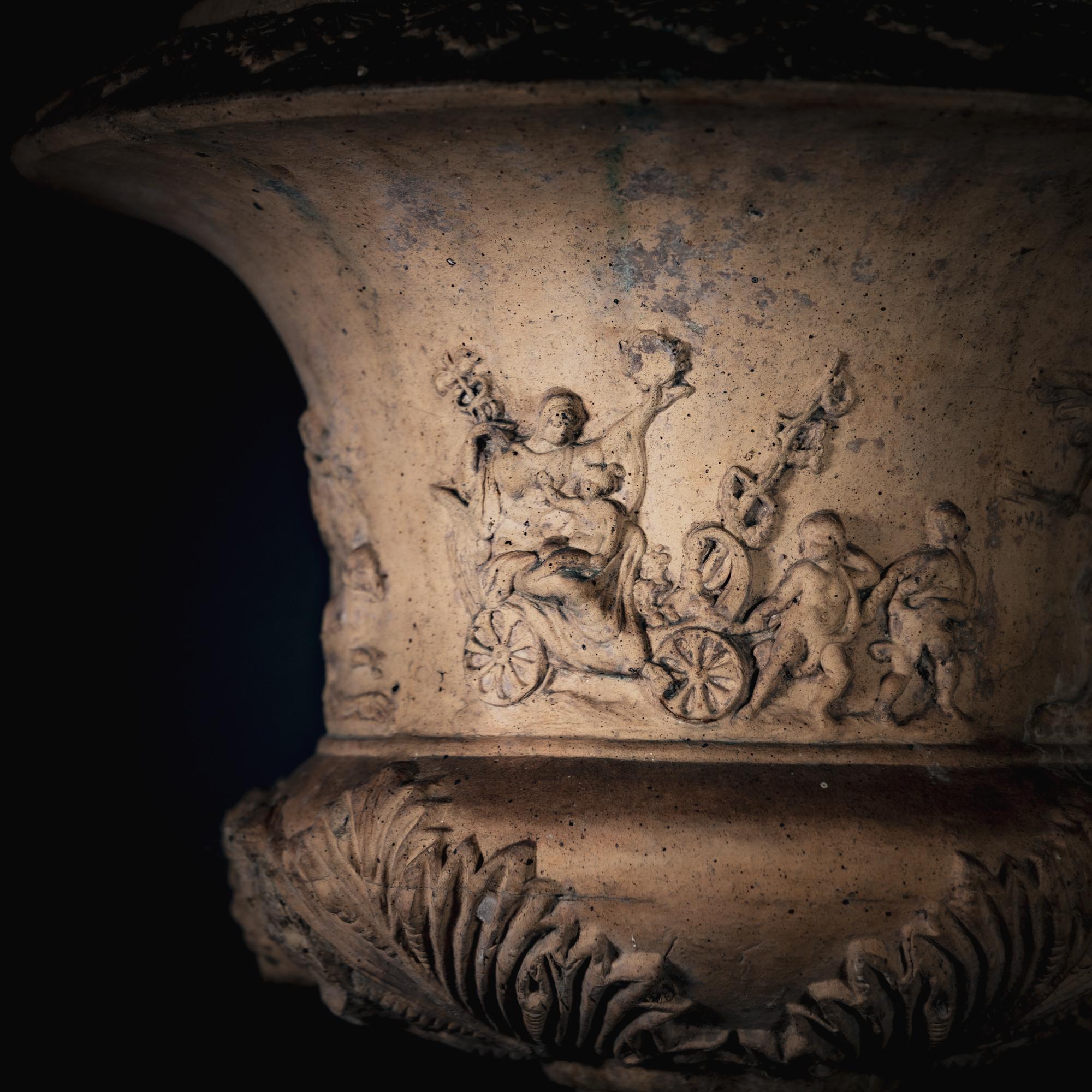 Terrakotta-Keramikvasen, Italien, 2. Hälfte des 19. Jahrhunderts im Angebot 7