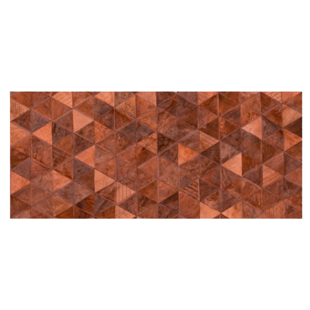Terracotta Customizable Trilogia Cowhide Runner Small For Sale