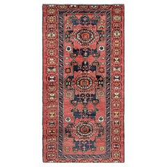 Terracotta Derbend • Vintage Wool Tribal Caucasian Rug • 4′×7′ • 1950s