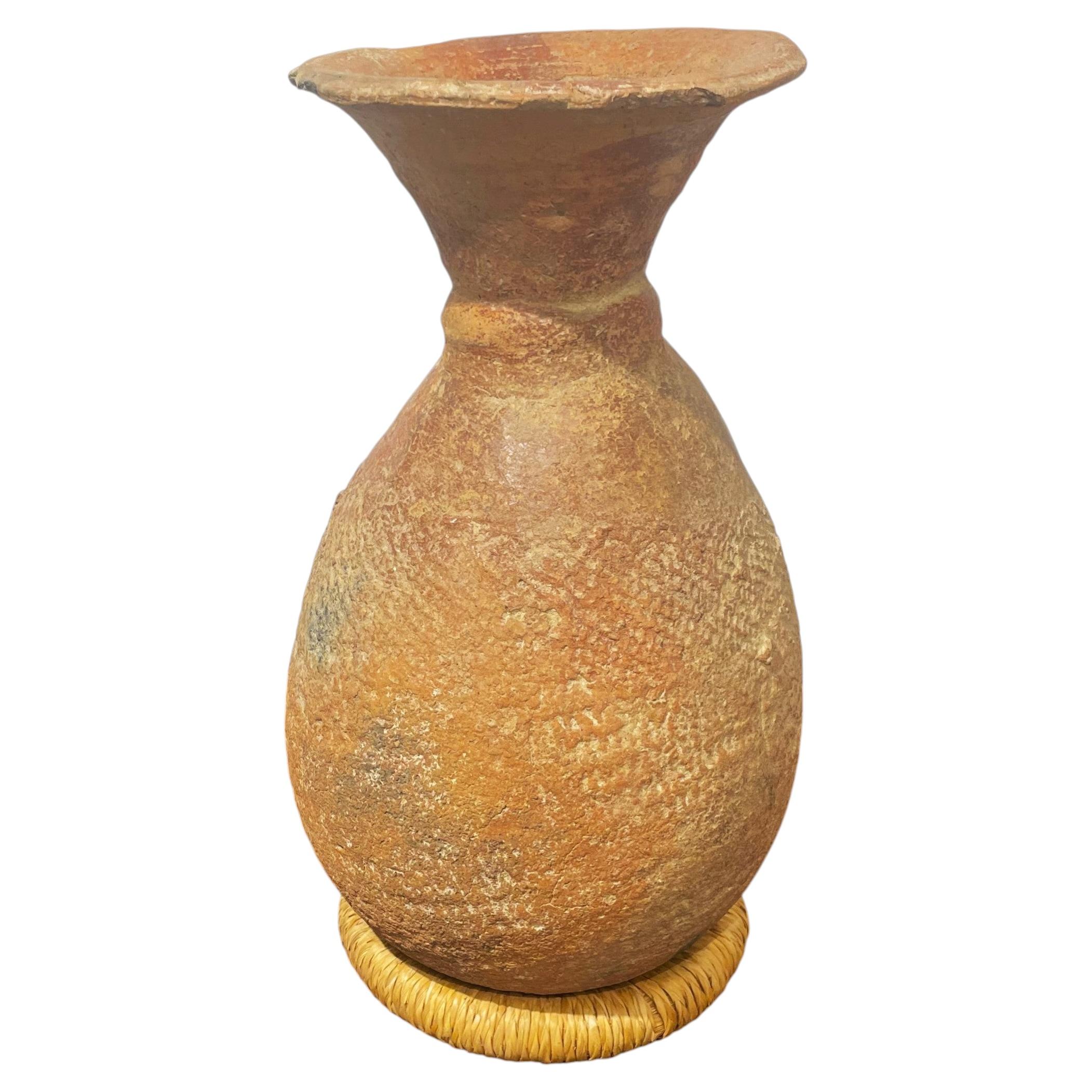 Terracotta Djenne Vase, 12th-16th Century, Tribal Style, Mali Origin