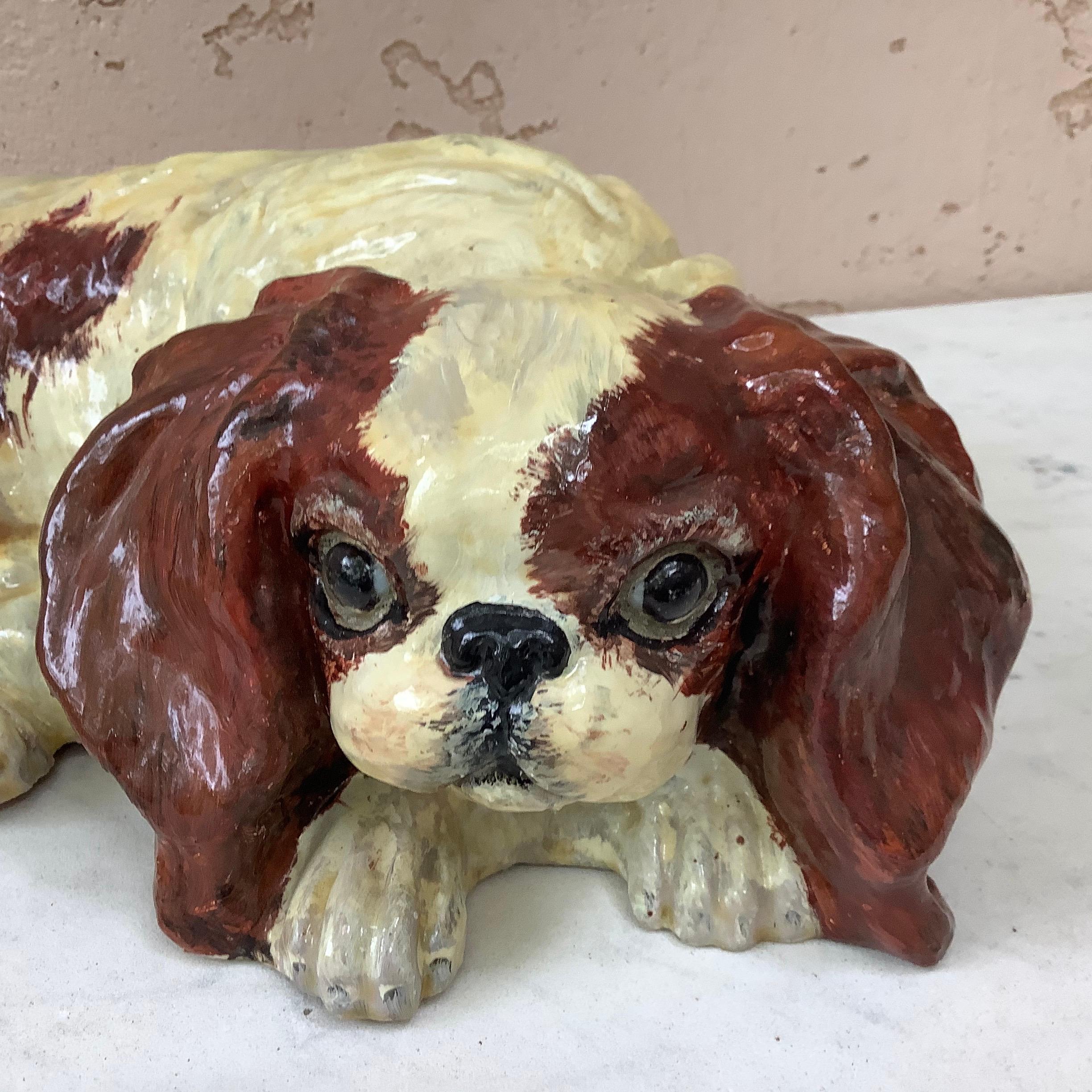 French Terracotta Dog Cavalier King Charles Spaniel Bavent