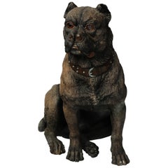 Antique Terracotta Dog, circa 1880