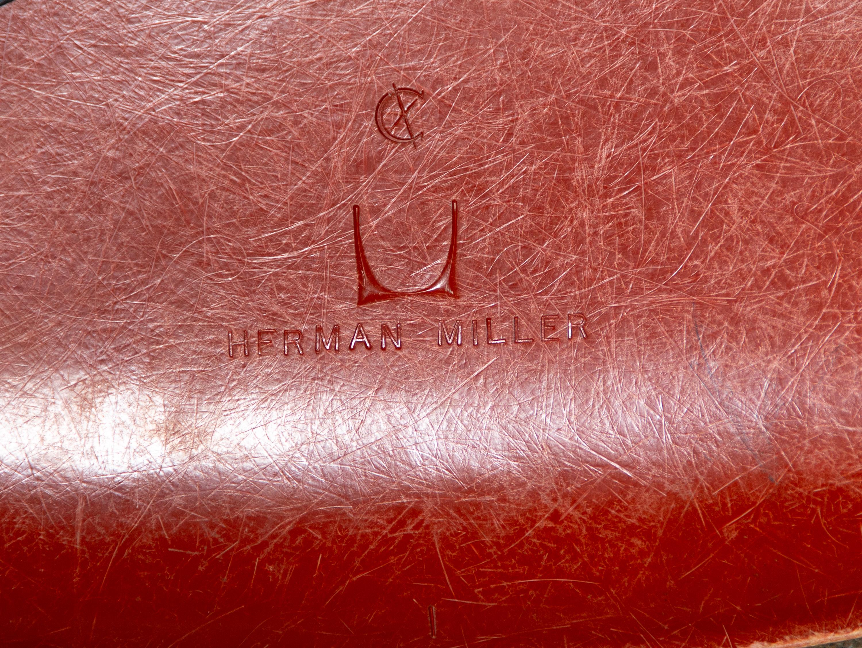 Chaises coquillage Eames pour Herman Miller vintage en terre cuite des années 1960 en vente 3