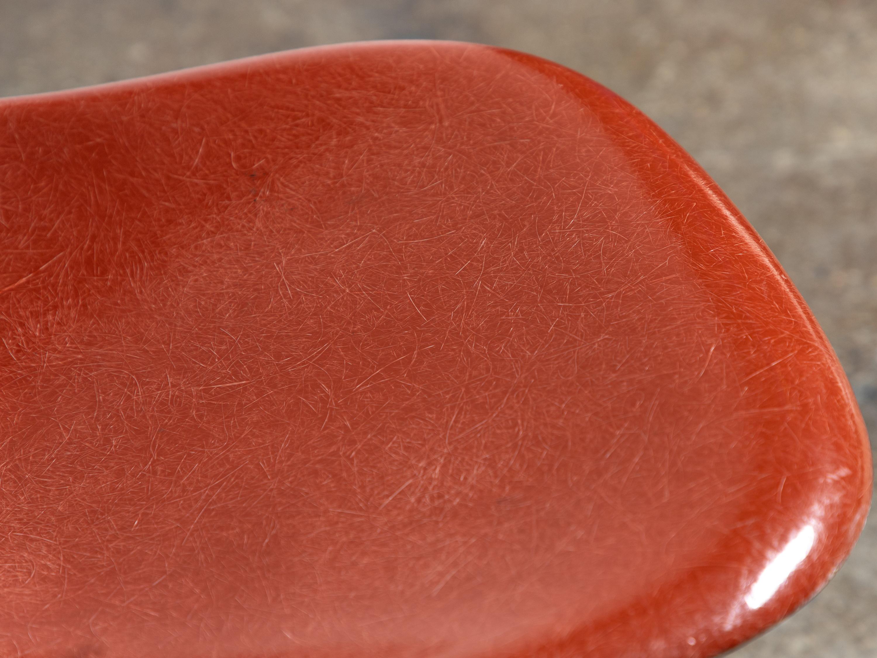 Terracotta Eames for Herman Miller Vintage 1960s Fiberglass Shell Chairs For Sale 1