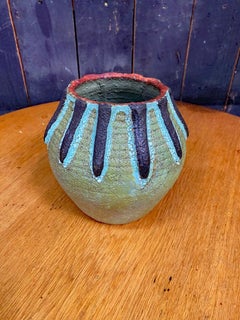 Terracotta enameled Vase by Accolay, circa 1960-1970