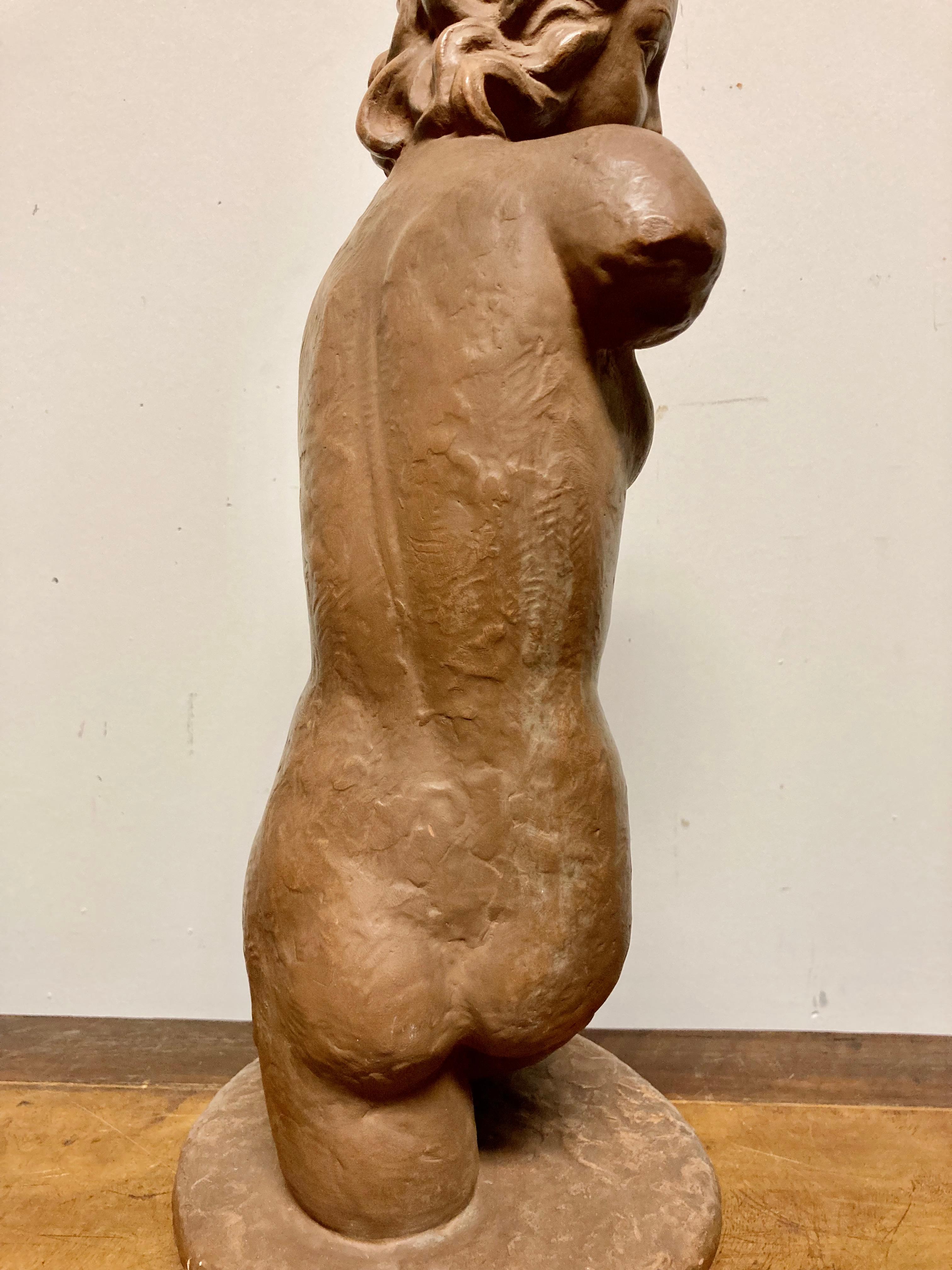 Terracotta Female Nude, Austrian Art Deco, Goldscheider, Vienna For Sale 7