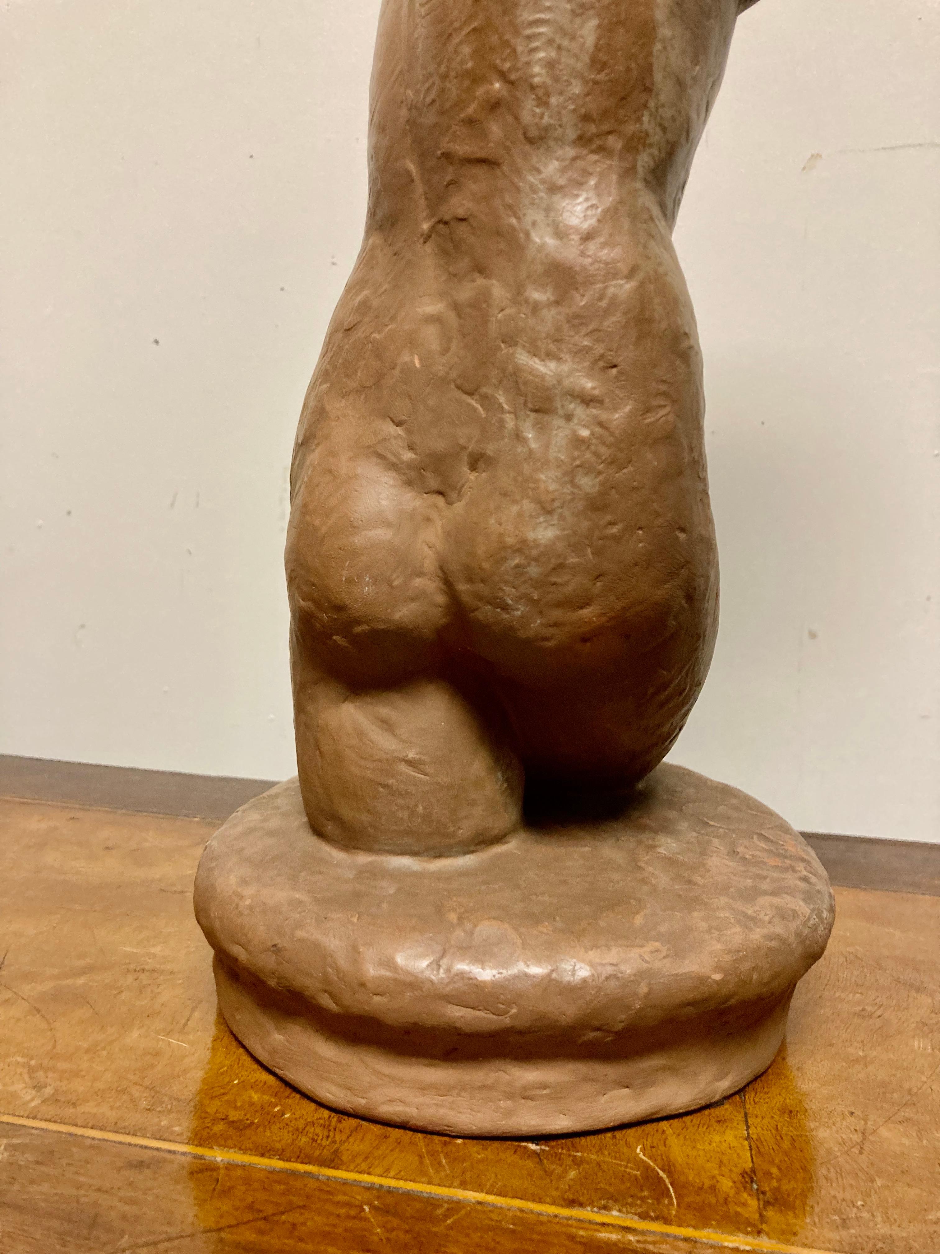 Terracotta Female Nude, Austrian Art Deco, Goldscheider, Vienna For Sale 8