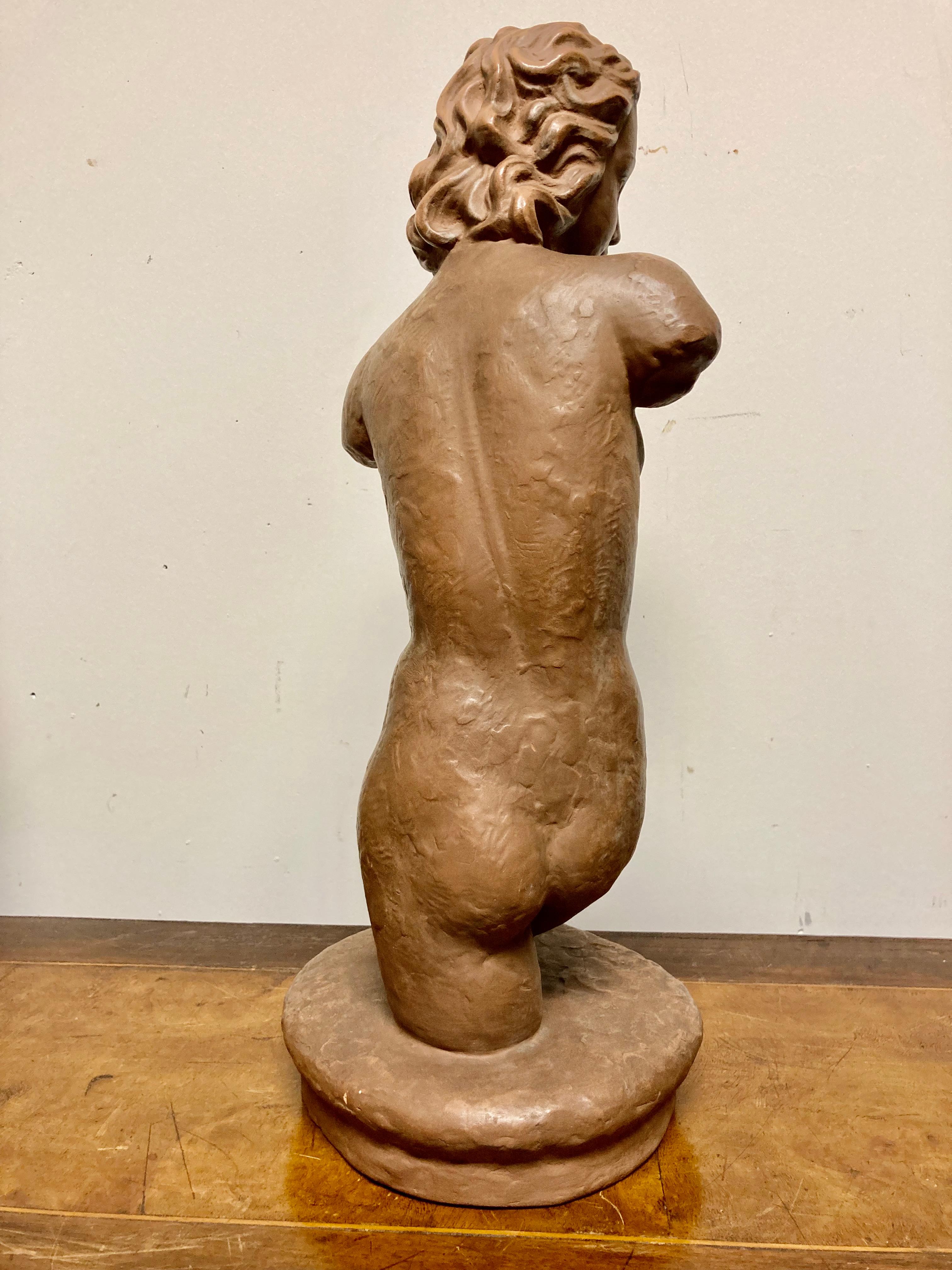 Terracotta Female Nude, Austrian Art Deco, Goldscheider, Vienna For Sale 9
