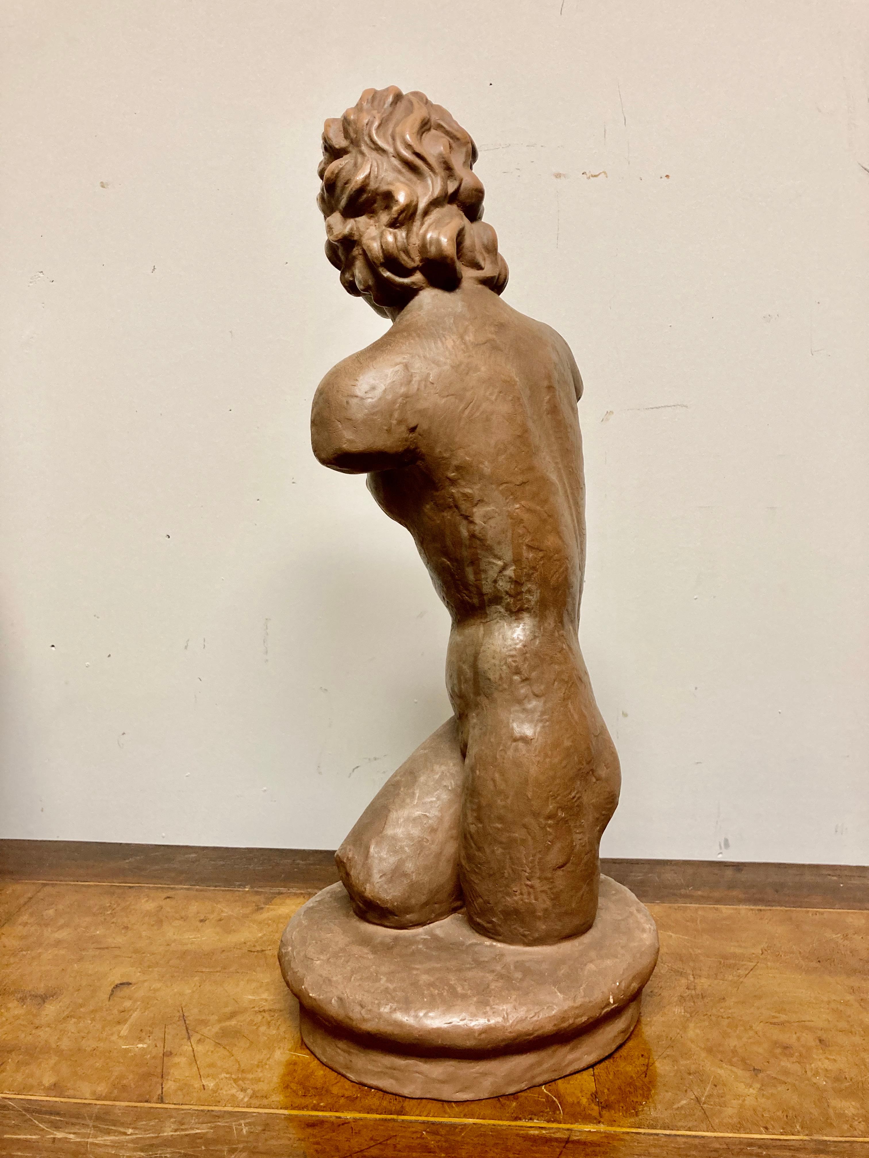 Terracotta Female Nude, Austrian Art Deco, Goldscheider, Vienna For Sale 11