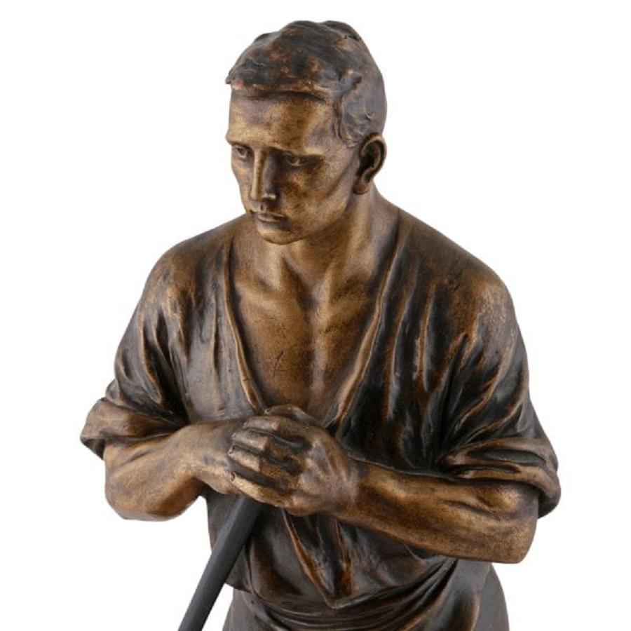 Terracotta Figure of a Blacksmith, 20th Century In Good Condition For Sale In London, GB