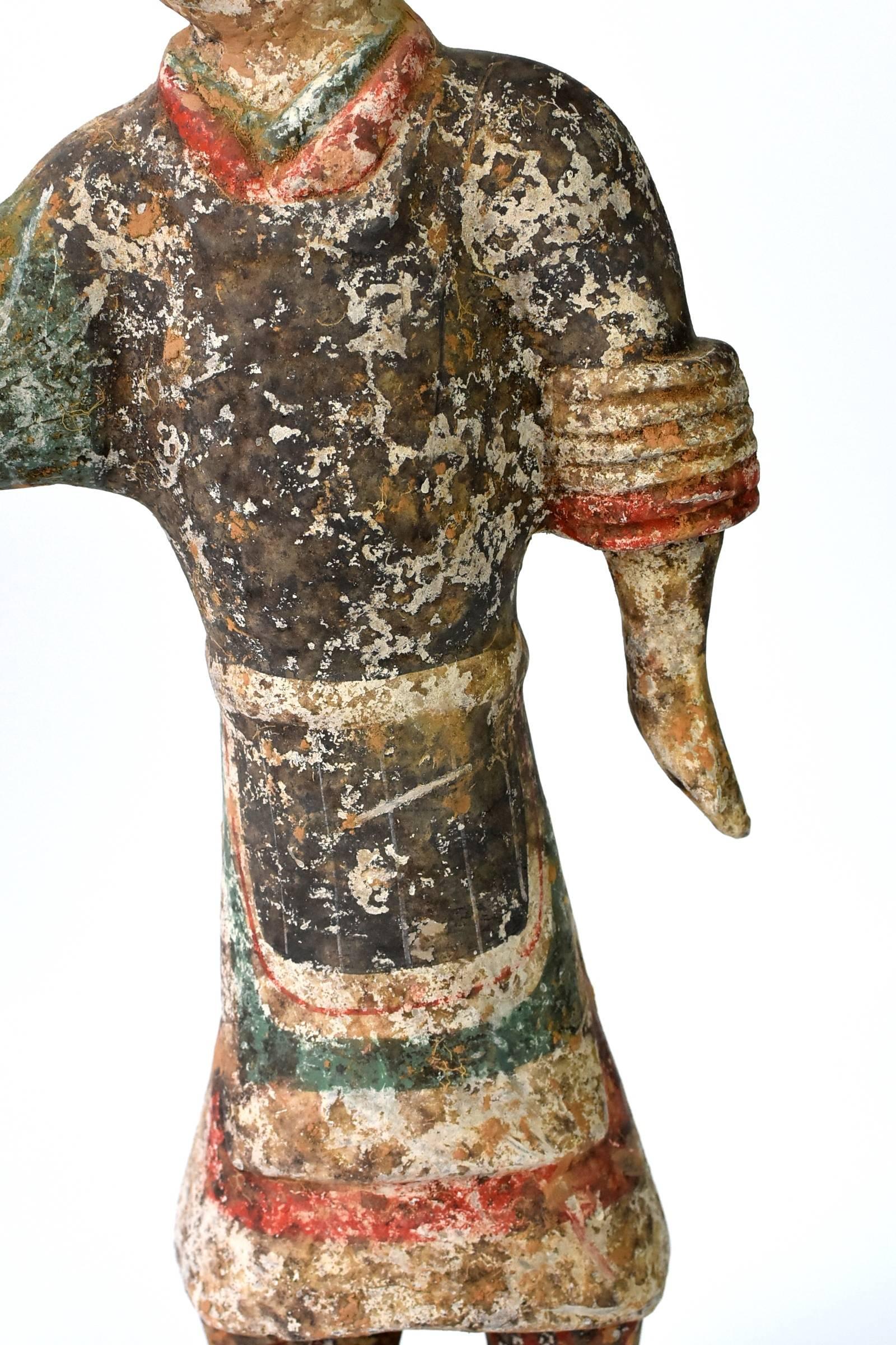 Chinese Pottery Figure, Han Terracotta Servant