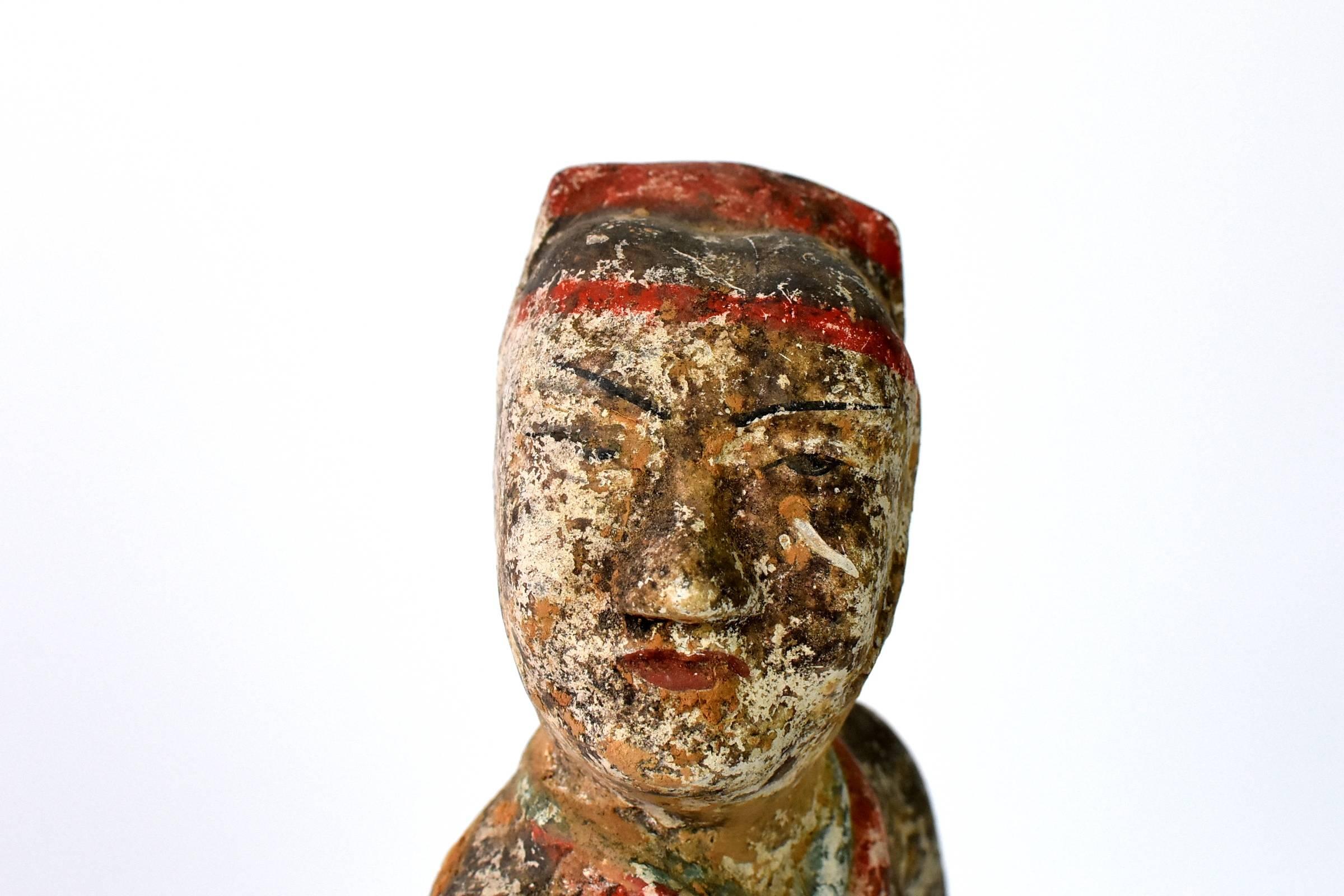 20th Century Pottery Figure, Han Terracotta Servant