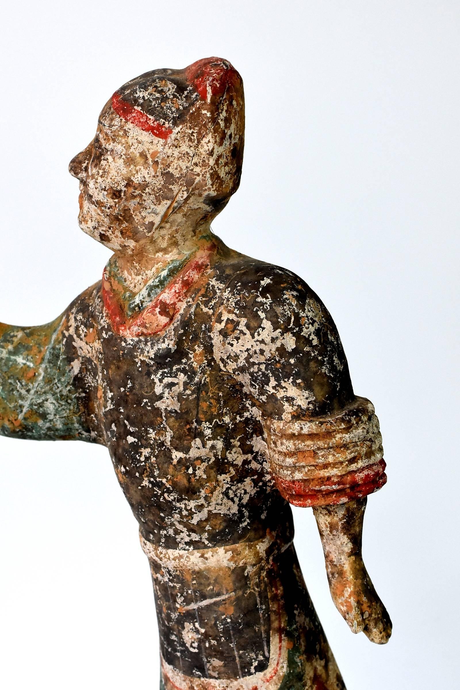 Pottery Figure, Han Terracotta Servant 1