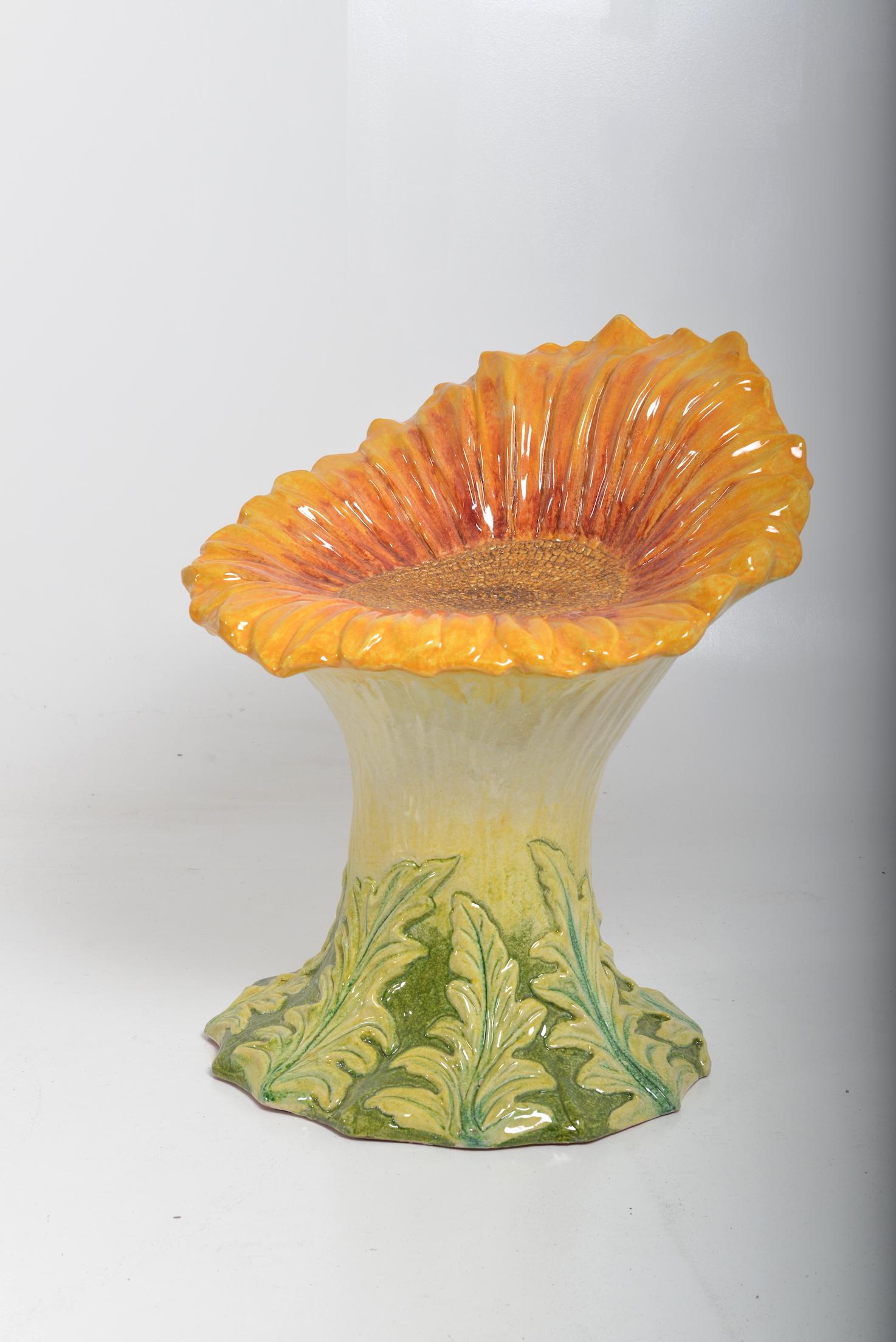 Terracotta Flower Chairs For Sale 1