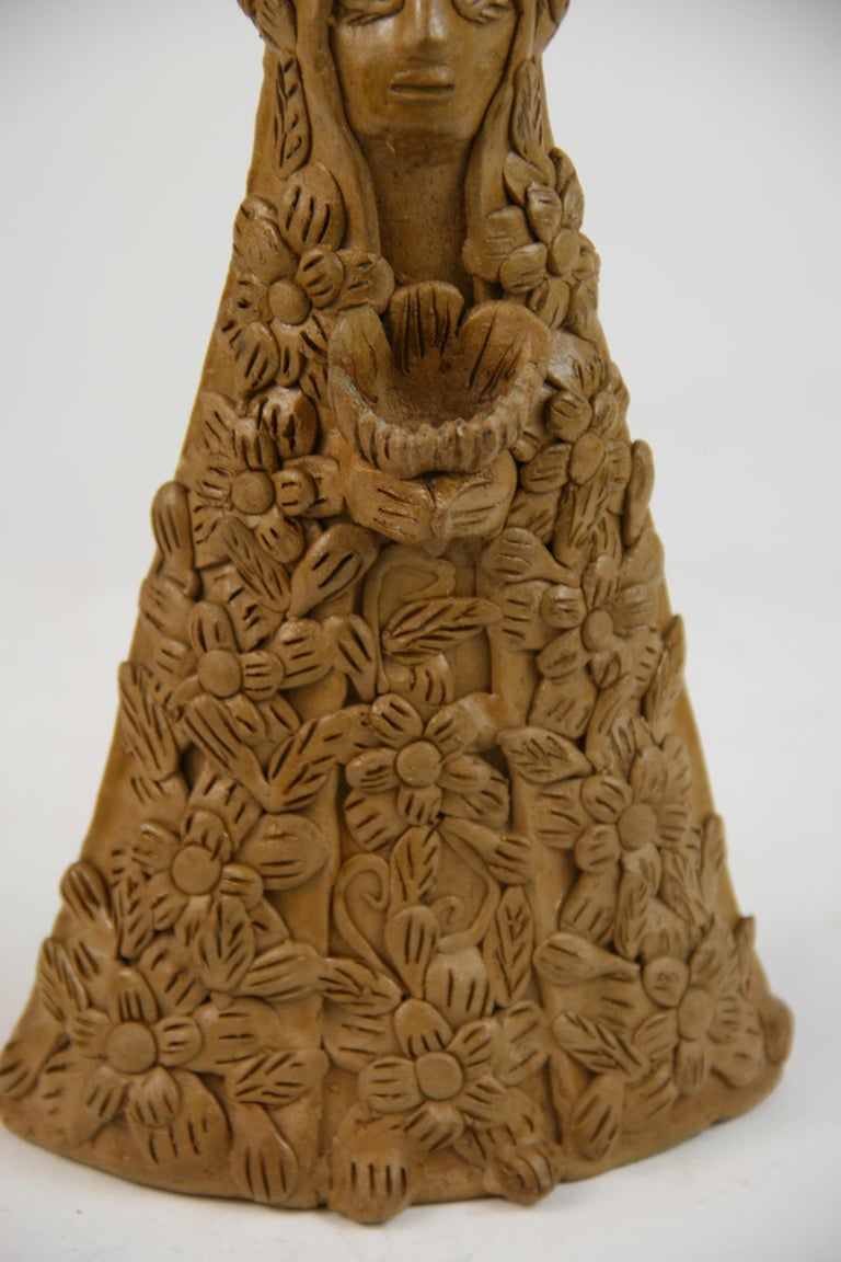 Ceramic Terracotta Folk Art Sculpture For Sale