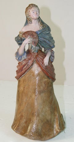 Terracotta French Maiden Sculpture
