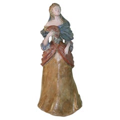 Terracotta French Maiden Sculpture