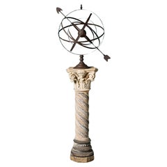 Used Terracotta Garden Armillary Sundial