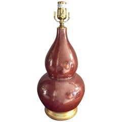 Terracotta Glazed Double Gourd Table Lamp