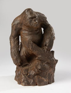 Escultura Gorila de Terracota - realizada por el Artista Belga CHEM M