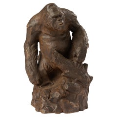 Terracotta Gorilla Sculpture - made by the Belgian Artist CHEM M