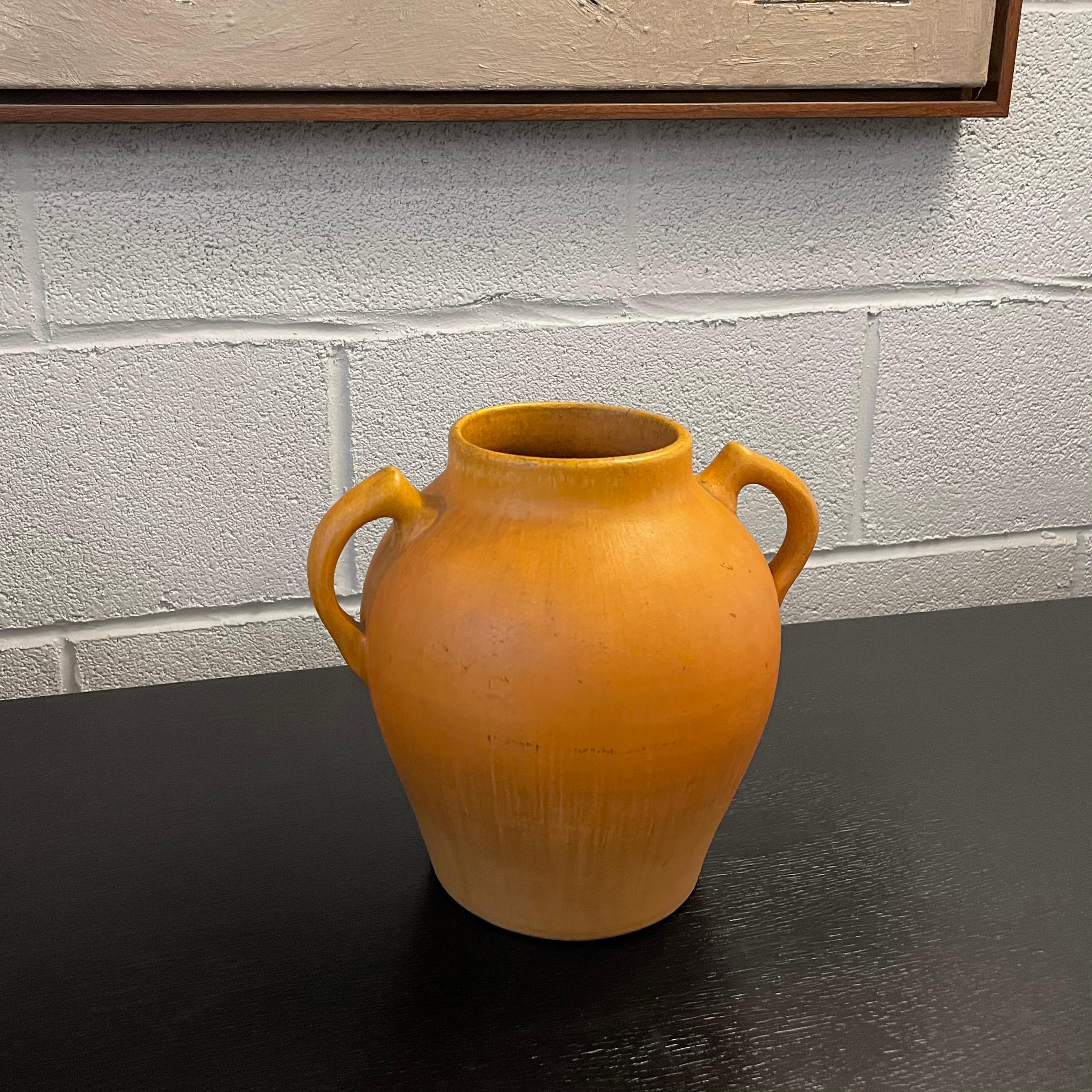 Terracotta Greek Handled Amphora Vase For Sale 1