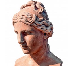 TERRACOTTA GREEK WOMAN HEAD BUST 21th Century H: 33cm