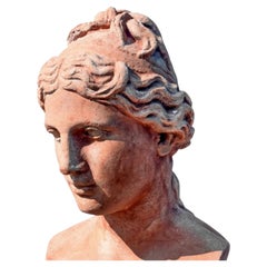 TERRACOTTA GREEK WOMAN HEAD BUST 21th Century H: 33cm
