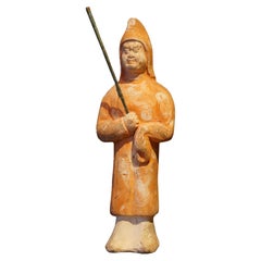 Terracotta Groom, Chinese, Tang Dynasty 