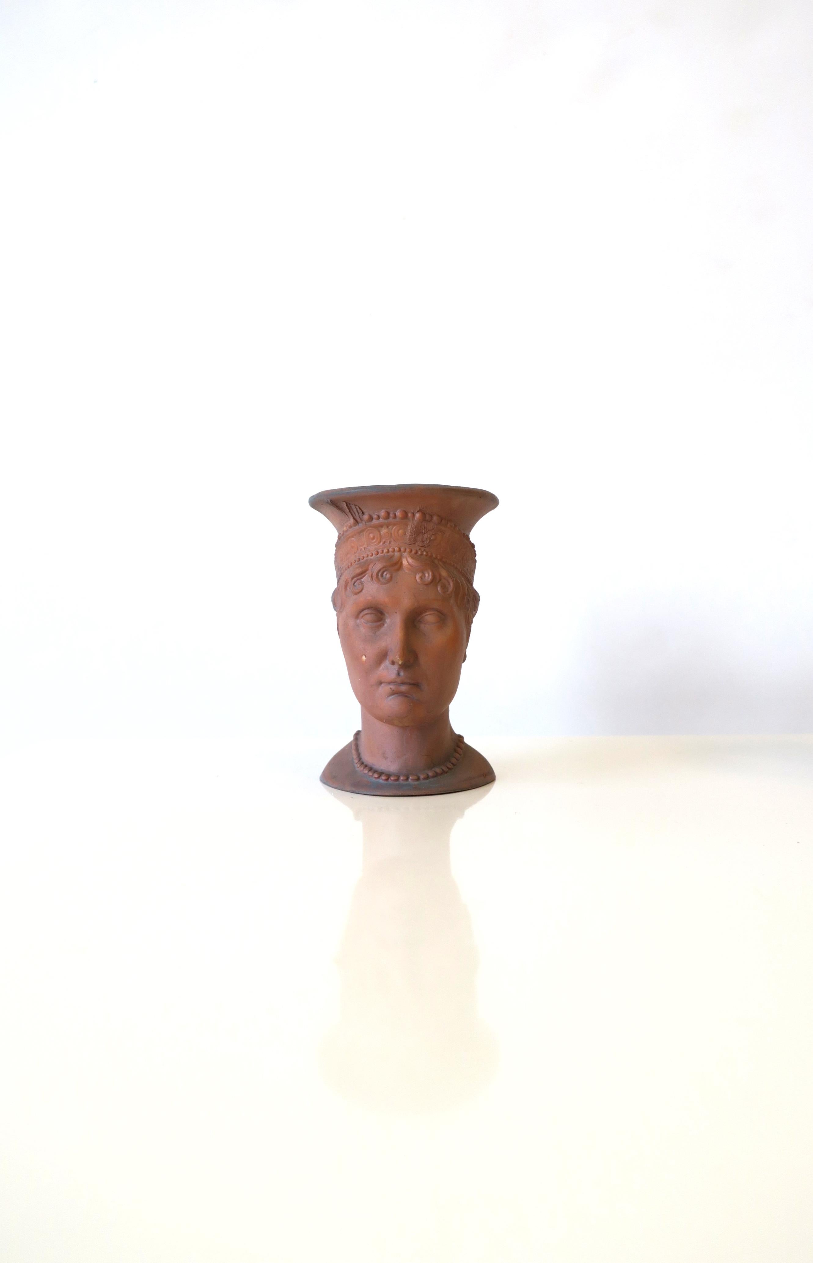 Terracotta Head Bust Sculptures, Set of 4 For Sale 8