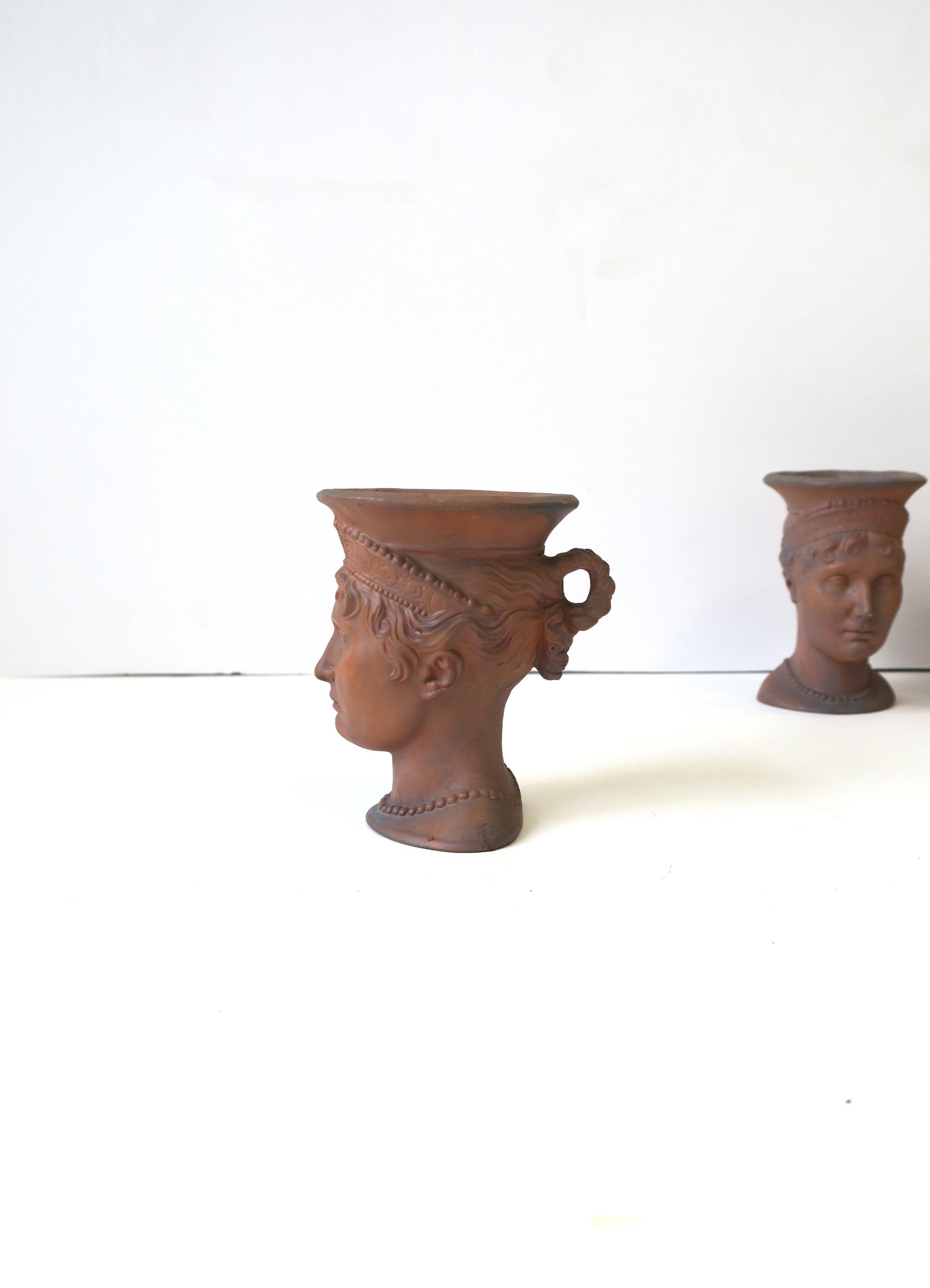 Terracotta Head Bust Sculptures, Set of 4 For Sale 10