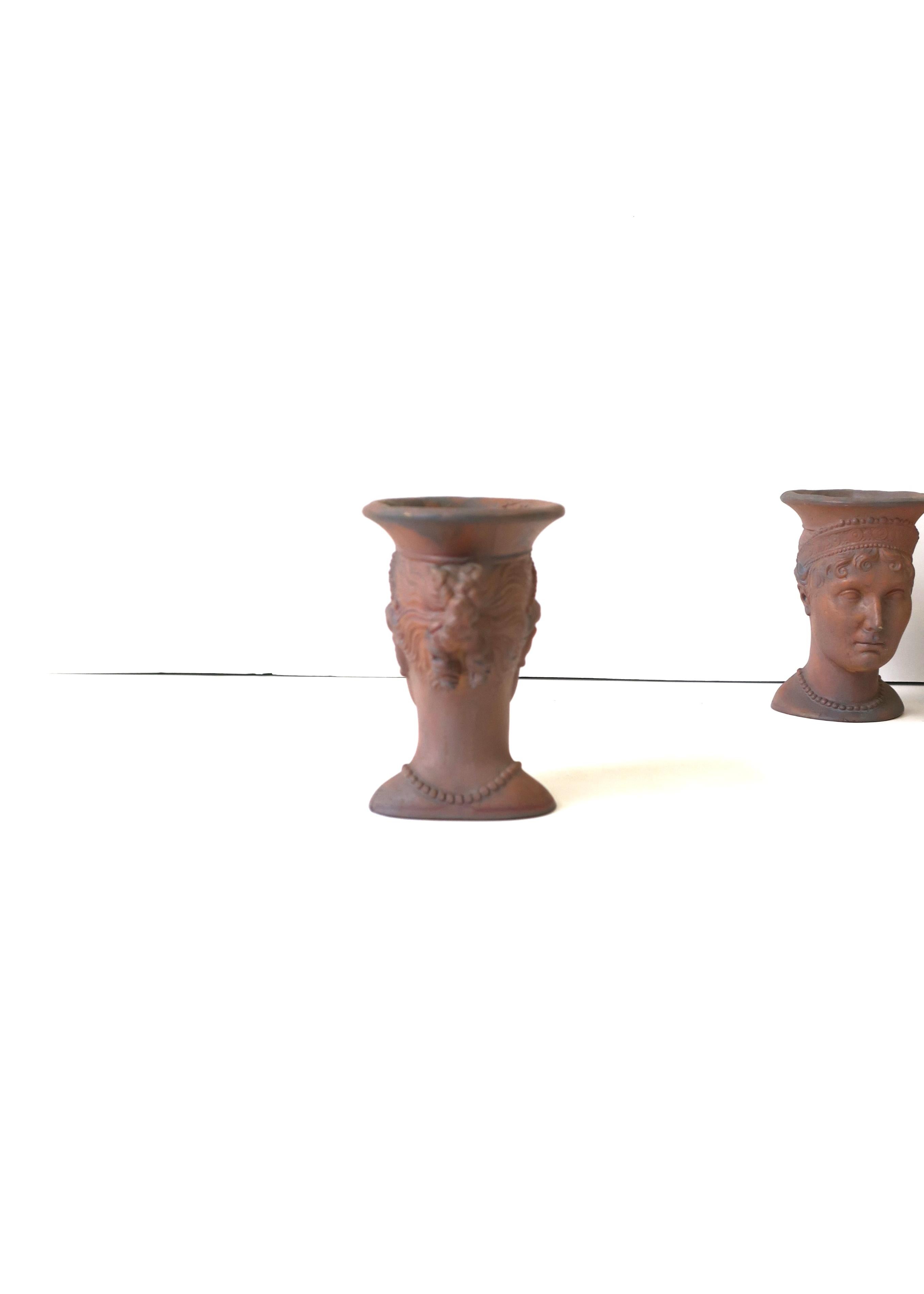 Terracotta Head Bust Sculptures, Set of 4 For Sale 13