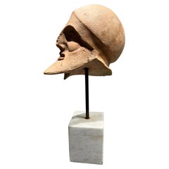 Vintage Terracotta Head of the Dying Warrior of the Frontons of Egina 20th Century