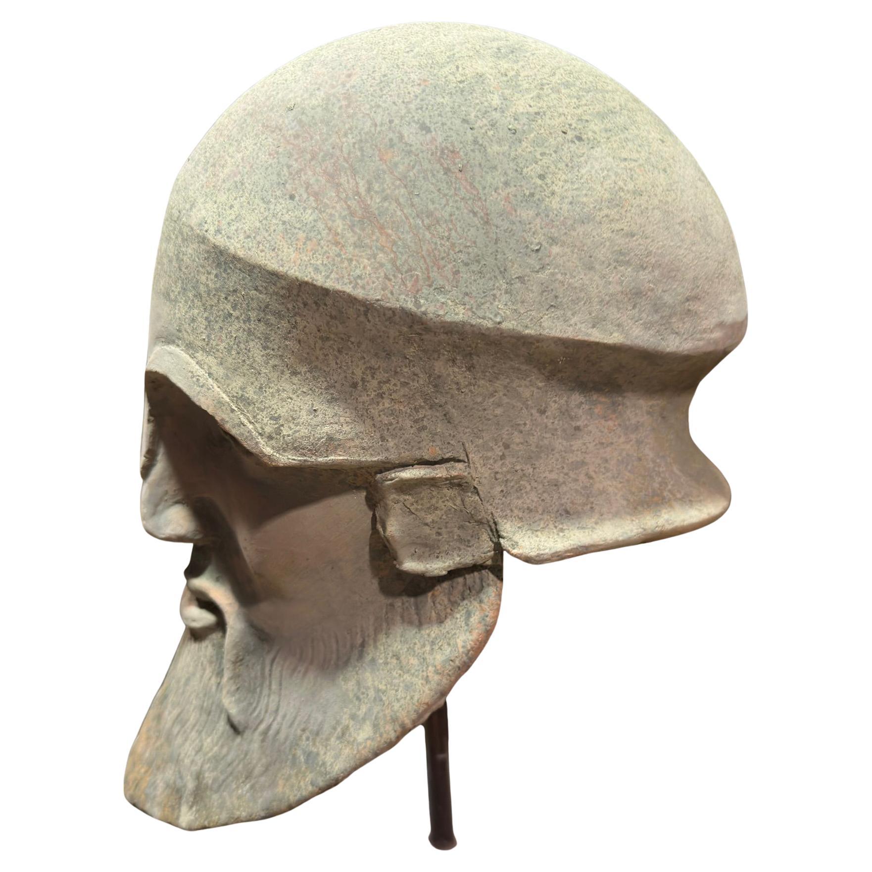 Terracotta Head of the Dying Warrior of the Frontons of Egina  20th Century