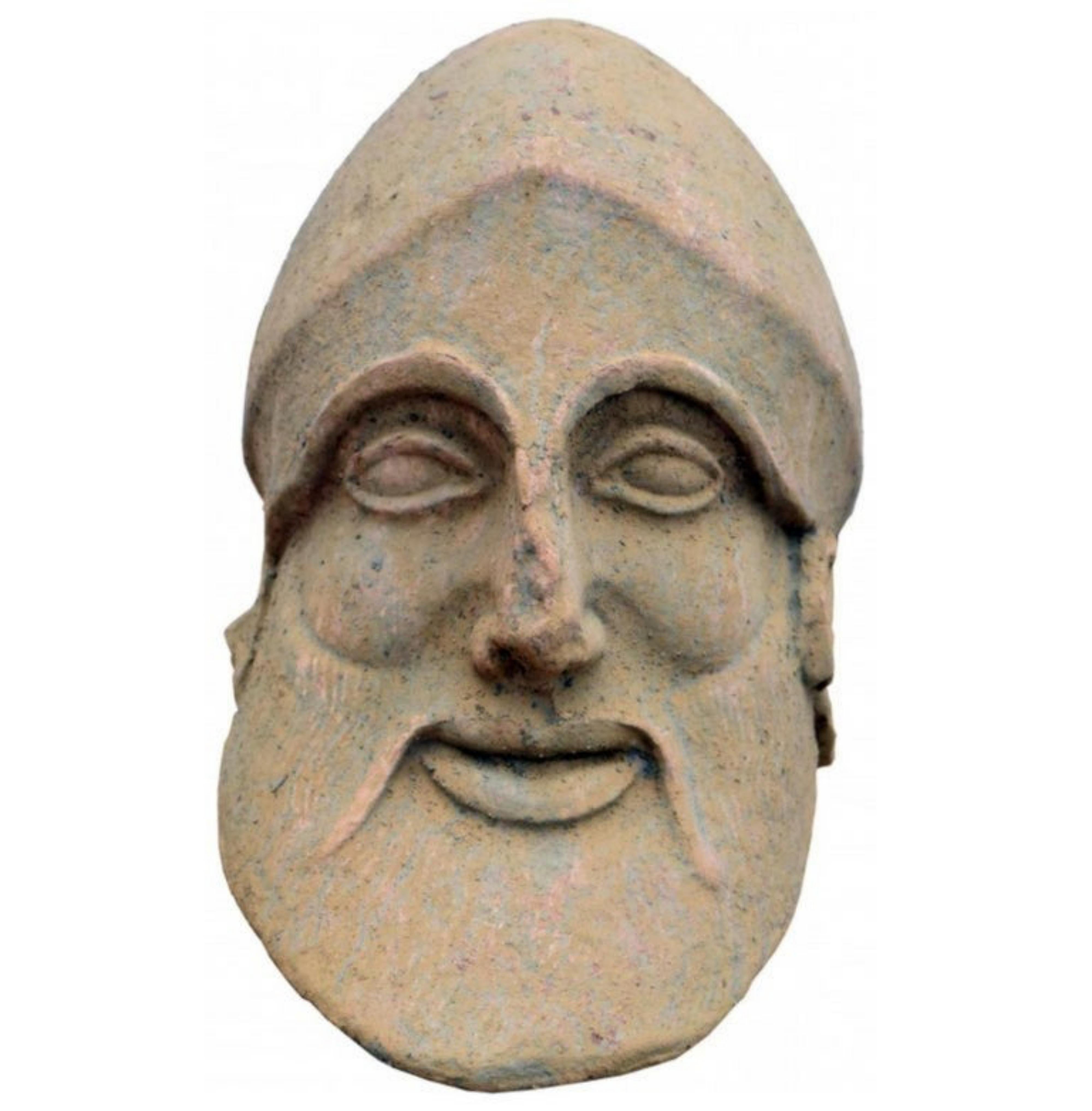 Modern Terracotta Head of the Dying Warrior of the Frontons of Egina Late 19th Century For Sale